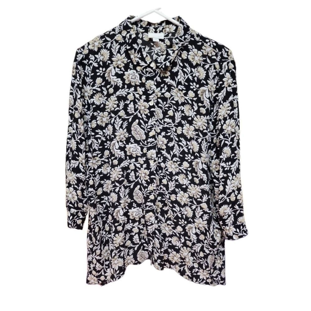 J. Jill Floral Button Down Top